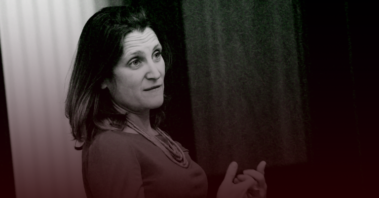 Chrystia Freeland’s limo drove thousands of kilometres while she flew between airports