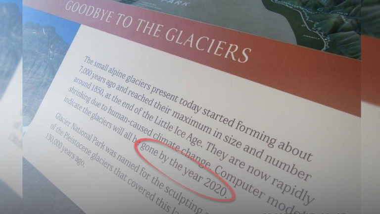 Glacier National Park removes signs predicting glaciers would be “gone by 2020”