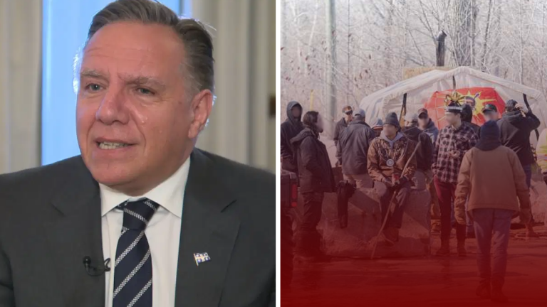 Quebec Premier claims AK-47s present at illegal blockade