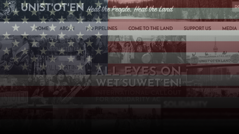 Wet’suwet’en website designed by US company with links to left-wing network