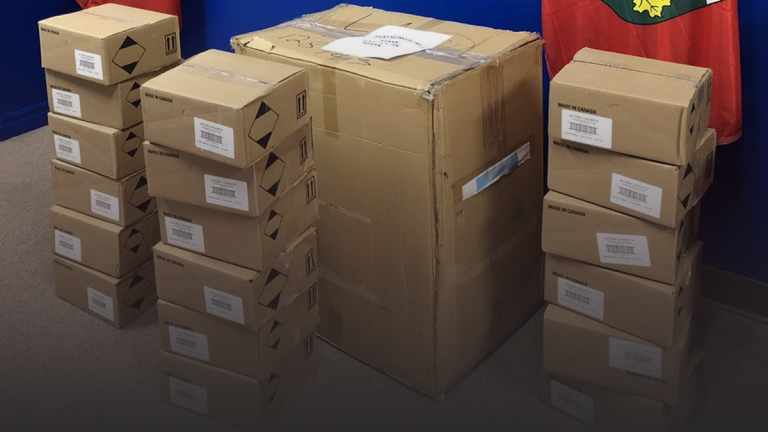 Anonymous Ontario donor drops off 3,500 masks and hand sanitizer