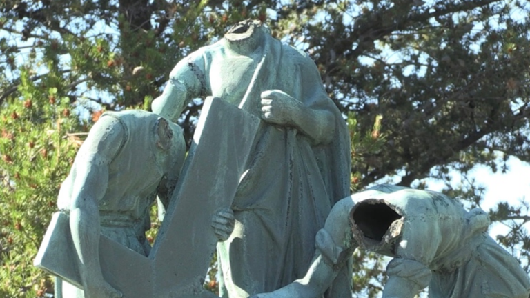Vandals behead six statues at Sudbury Catholic park