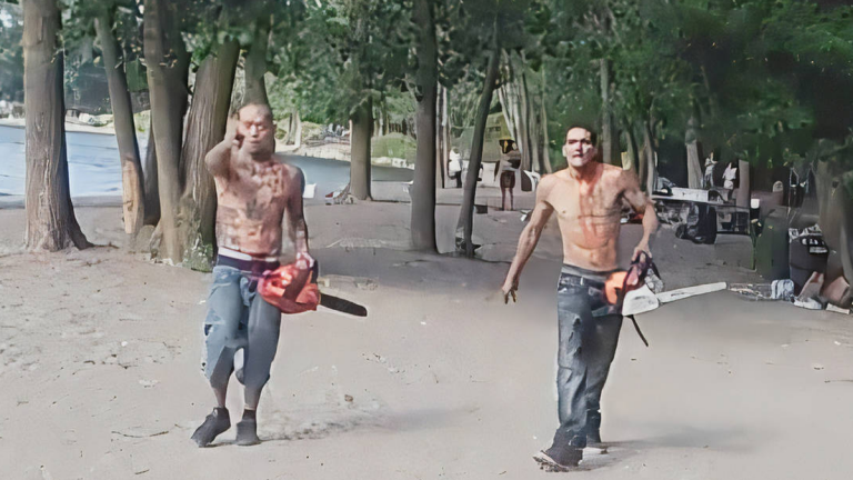 Toronto police arrest two men after bloody chainsaw-wielding incident