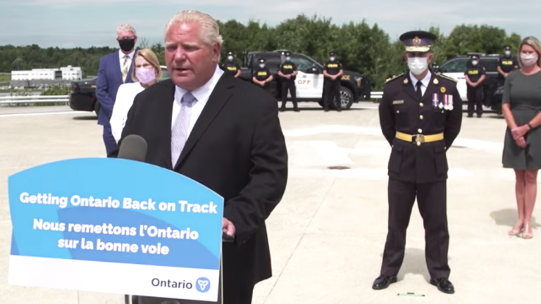“More boots on the ground,”: Doug Ford announces hiring of 200 OPP officers