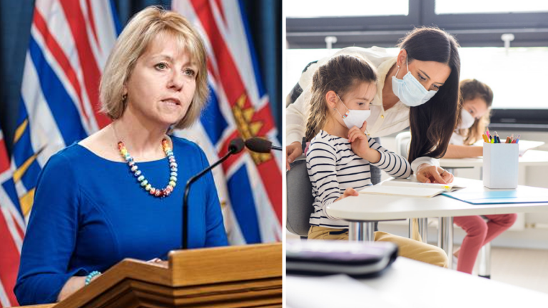 Dr. Bonnie Henry pushes back against masks at school – somewhat