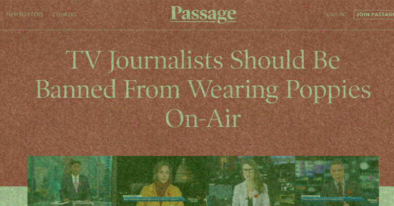 Left-wing media outlet calls for ban on TV journalists wearing poppies