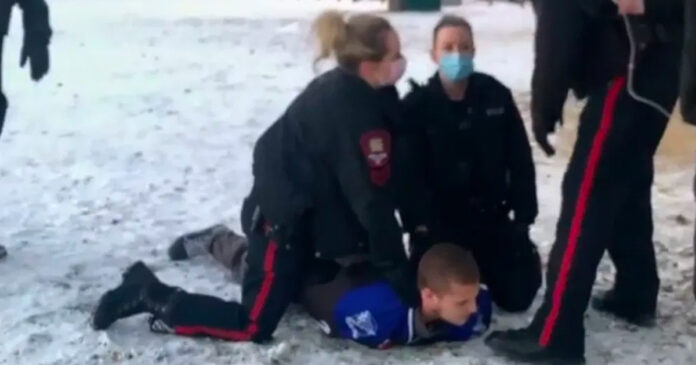 Viral Video Shows Calgary Police Arresting 21 Year Old For Violating 4323