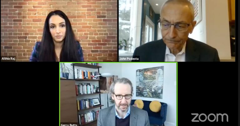 Gerald Butts and John Podesta discuss Canada-US climate cooperation