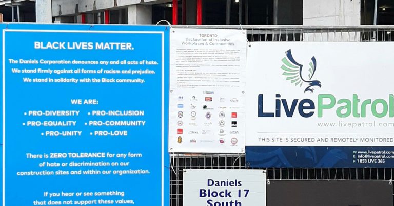 Toronto construction companies sign anti-racism declaration