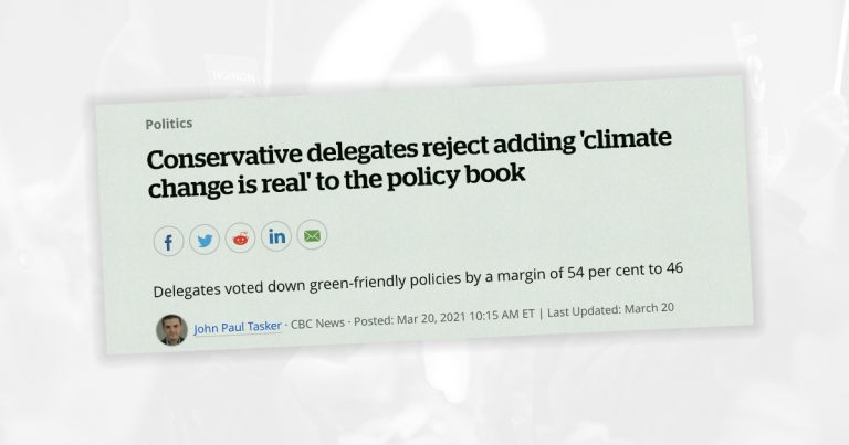 FACT CHECK: Skewed coverage of Conservative Party climate change vote