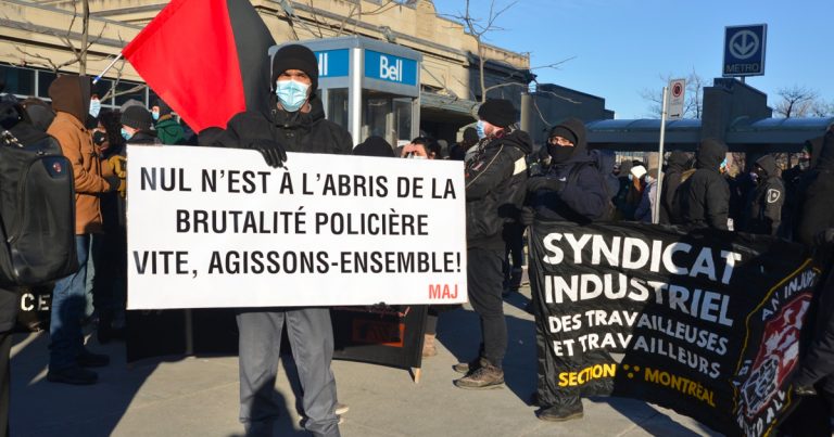 Anarchist groups march in Montreal to abolish the police