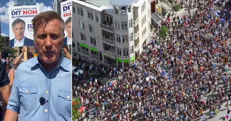Bernier among thousands at Montreal protest against vaccine passports