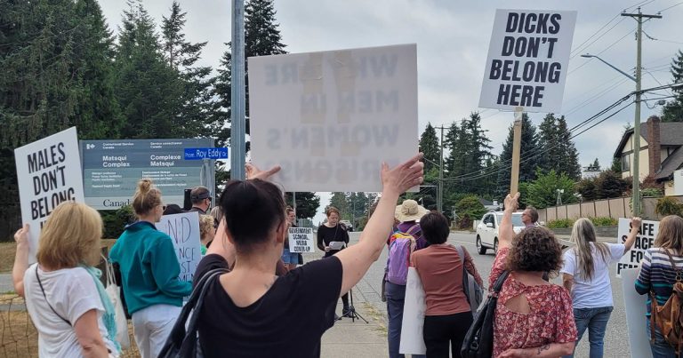 Protesters demand removal of biological male inmates from women’s prisons