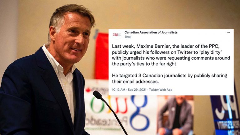 Journalists are calling the cops on Maxime Bernier for tweeting