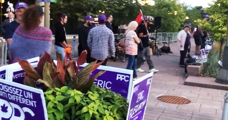 PPC supporters protest Bernier’s exclusion from Federal Leaders’ Debate