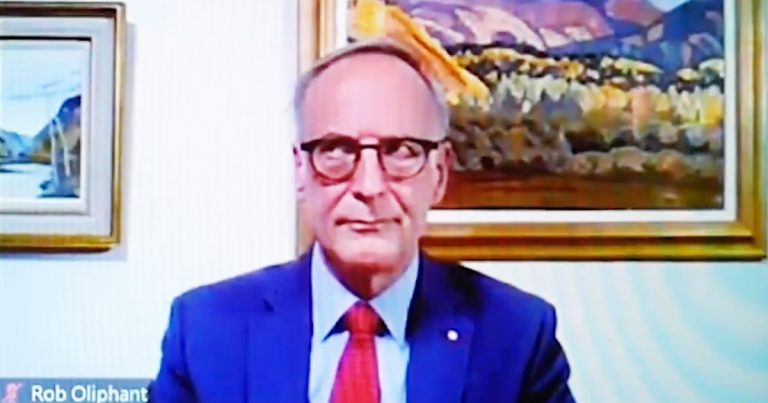 Liberal candidate rolls eyes over two Michaels at debate