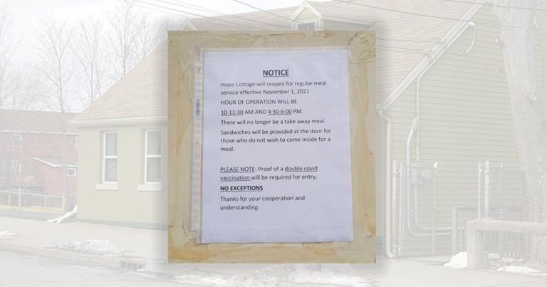 Halifax soup kitchen requires people to be vaccinated against COVID-19 to enter