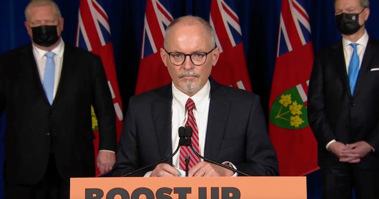 Ontario’s ‘top doctor’ says double-vaxxed people should stay away from triple-vaxxed relatives