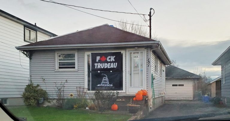 Ontario city backs down, allows woman to fly F*CK TRUDEAU flag