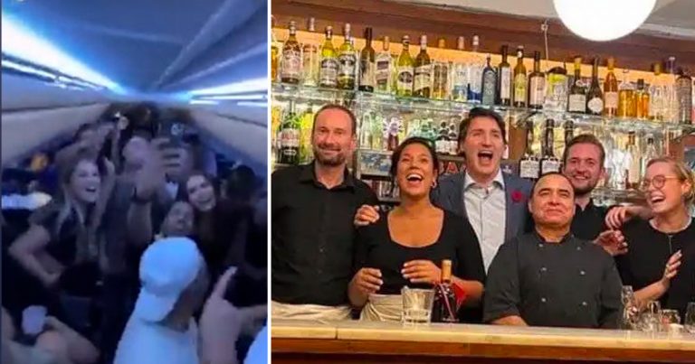 Trudeau upset by video clips of Canadians partying on charter flight