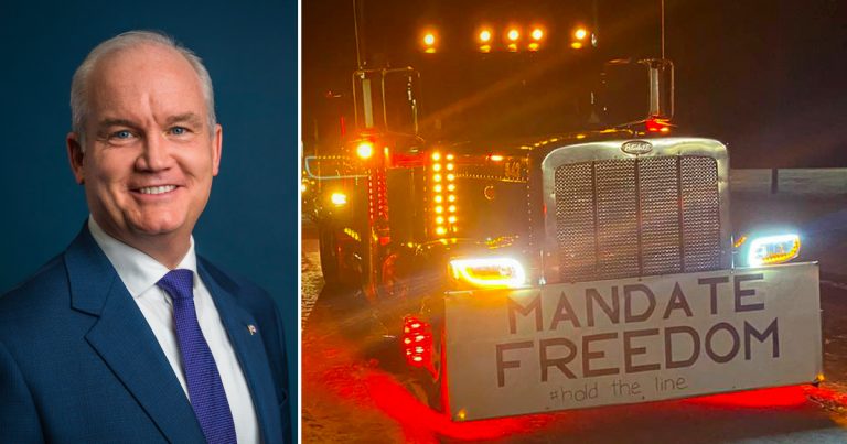 O’Toole calls for study, truck-stop vaccine clinics and “educational programs” for truckers