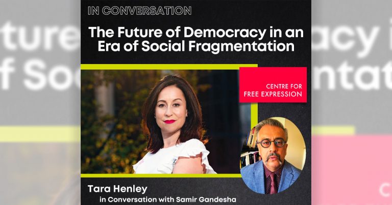 Former CBC producer Tara Henley speaks at Ryerson about democracy’s future