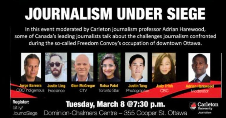 University hosts media panel on convoy called “Journalism Under Siege”