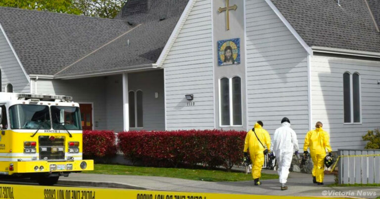 Family of Ukrainian priest narrowly escapes Victoria house fire lit by arsonist