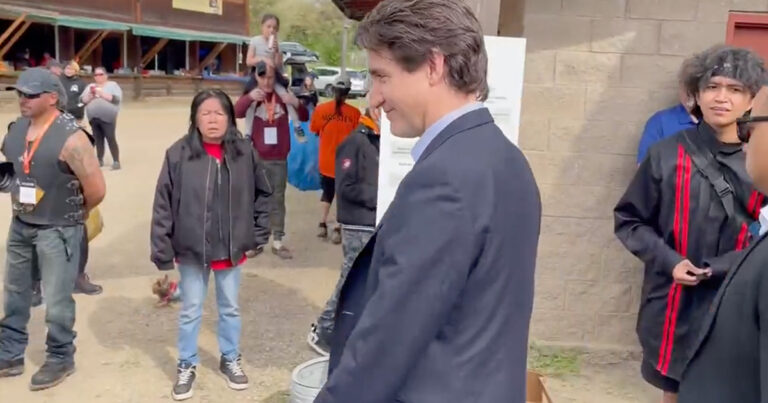 Trudeau heckled, called “a criminal” by Indigenous protesters in Kamloops