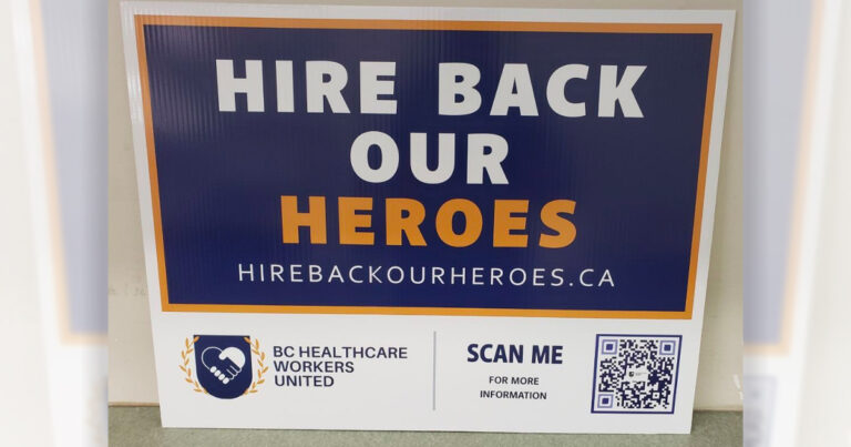 Healthcare professionals urge government to “hire back our heroes”