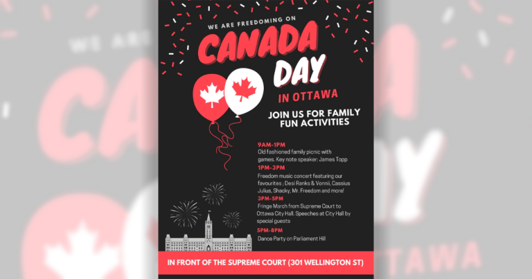 Freedom rallies planned in Ottawa for the arrival of James Topp and Canada Day