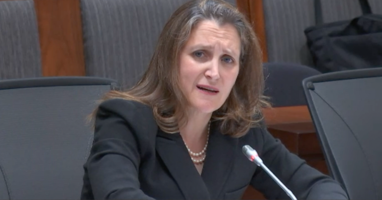 Freeland grilled for relying on fake CBC story to justify Emergencies Act