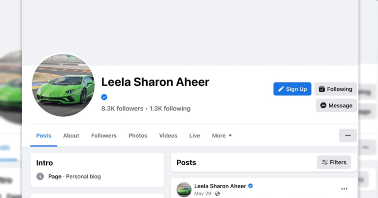 Leela Aheer says Facebook accounts hacked, being used for ‘sexual exploitation’