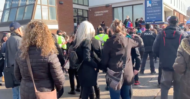 Protests flare outside of Hamilton drag queen storytime