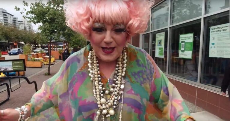 Dueling protests erupt outside BC library’s drag queen story hour