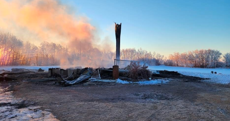 Hay Lakes church destroyed by suspicious fire