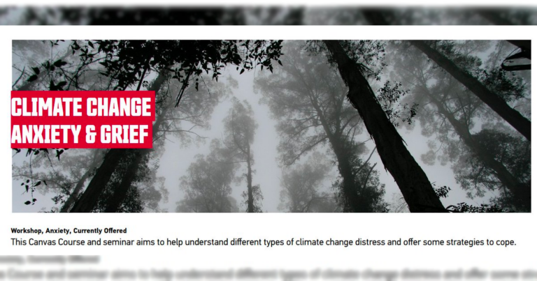 BC university holds “climate change anxiety” seminars for students