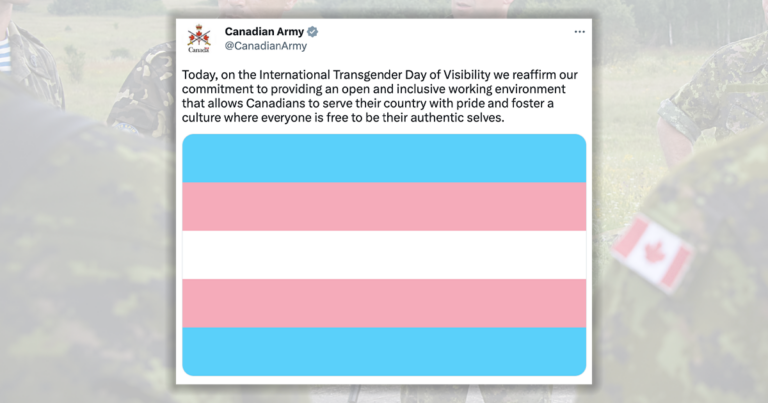 Canadians roast military over trans flag tweet