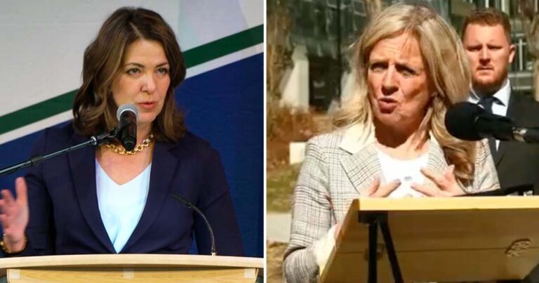 ‘Details are important’ Smith tells Notley after NDP leader attacks new Calgary arena deal