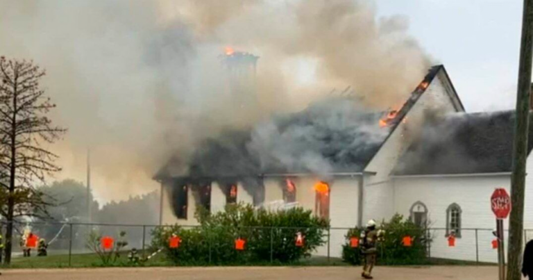 Two men charged with arson after 120-year-old Alberta church burnt down