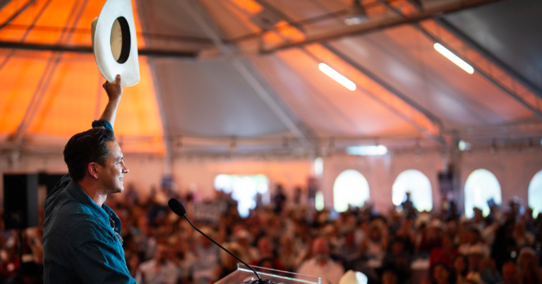 Poilievre takes aim at Trudeau at Calgary Stampede