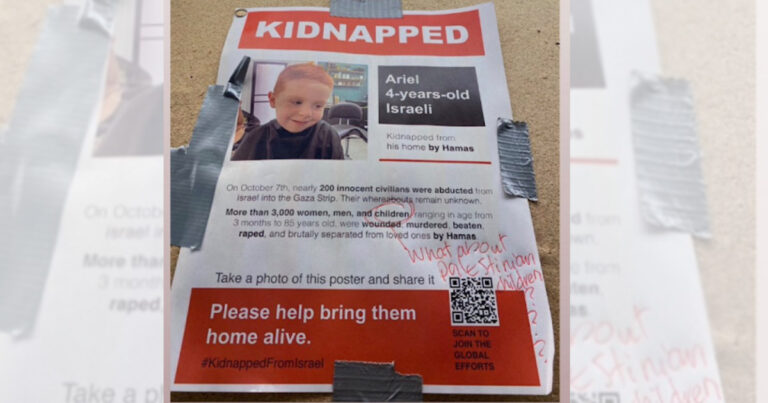 CAMPUS WATCH: Pro-Palestinian students tear down posters of missing Israelis at Western, McMaster