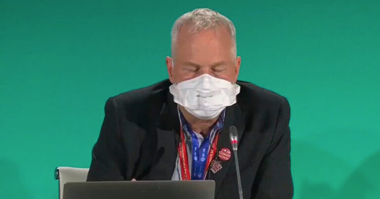 Lockdown advocate Joe Vipond blames Danielle Smith for climate change at COP28