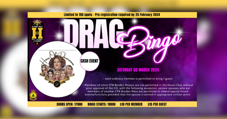 Canadian military base to host “drag queen bingo” for soldiers