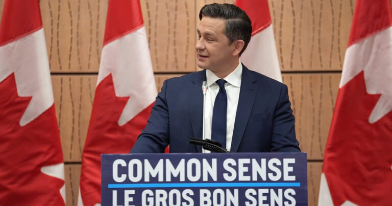 Poilievre accuses Trudeau of funding terrorism, dictatorships in caucus speech