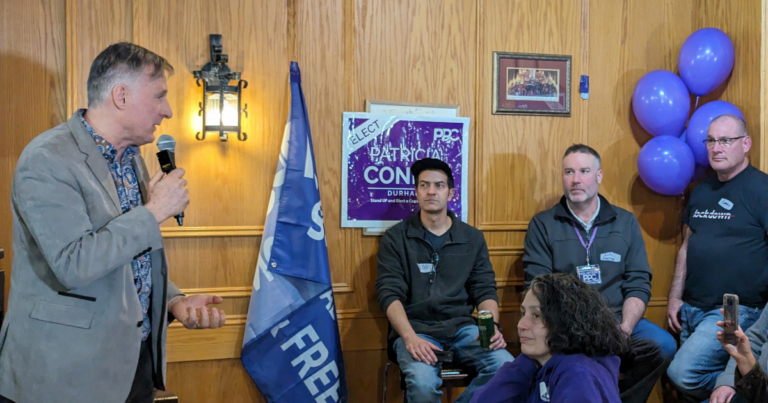 Maxime Bernier campaigns in Durham as PPC hopes for byelection win