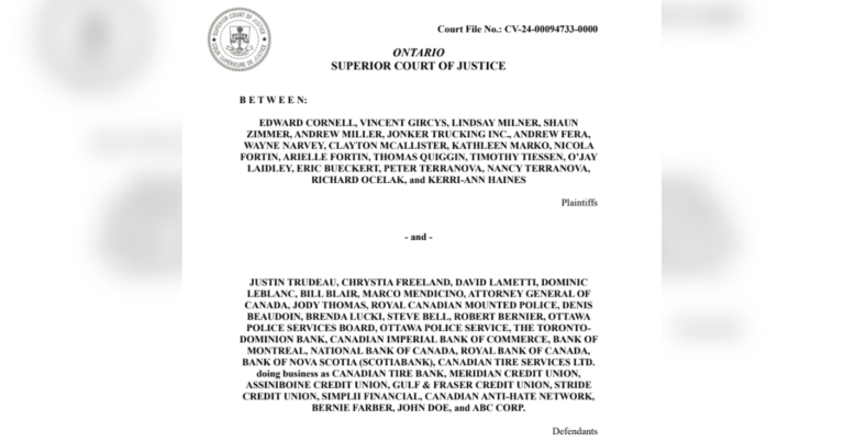 Victims of Emergencies Act bank account freezes file statement of claim against Trudeau, banks