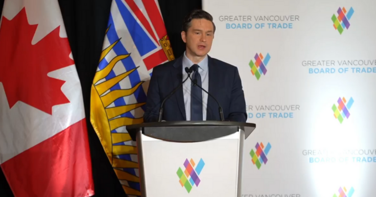 Poilievre says he’d hit U.S. hard with dollar-for-dollar tariffs if elected