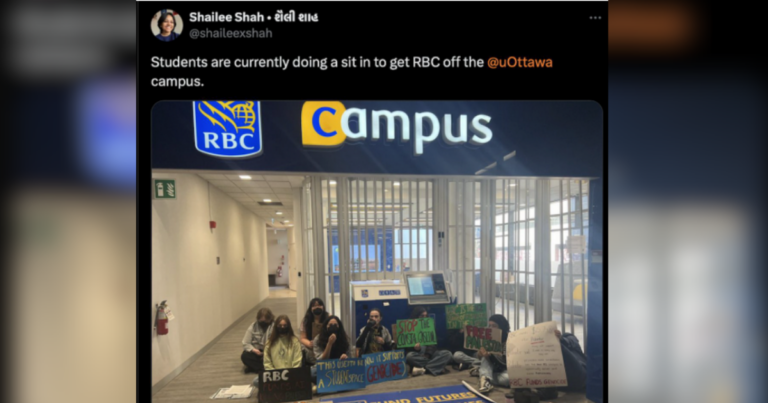 CAMPUS WATCH: Anti-Israel students protest RBC’s university branches, demand eviction
