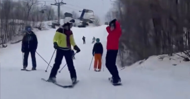 Ratio’d | Justin Trudeau HECKLED AGAIN while snowboarding!